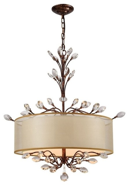 Asbury 4-Light Chandelier, Aged Silver
