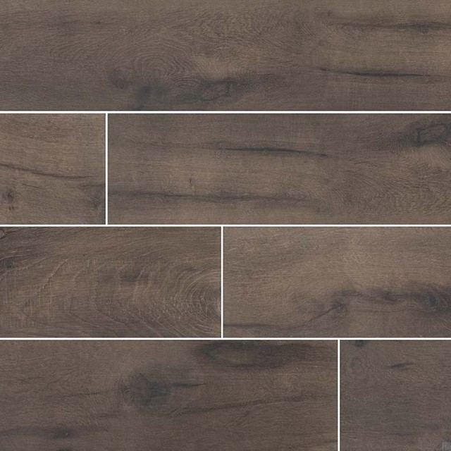 Cottage Wenge 8x48 Matte Wood Look Porcelain Tile Traditional Cottage Wenge 8x48 Matte Wood Look