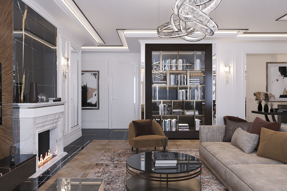 Дизайн интерьера  "Гостинная в ЖК "Жизнь на Плющихе"