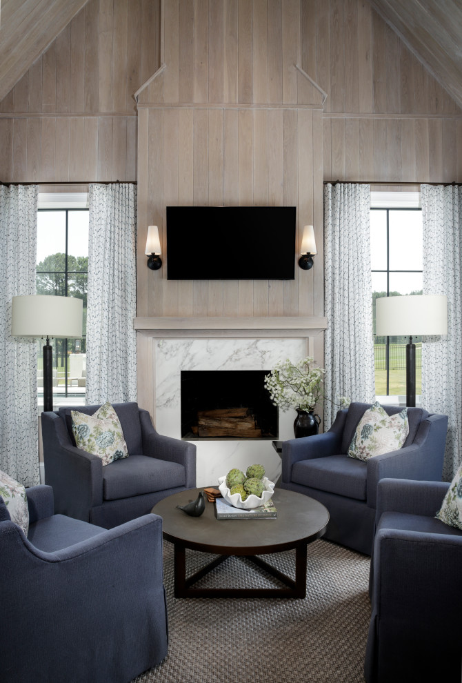 Family room - transitional family room idea in Atlanta