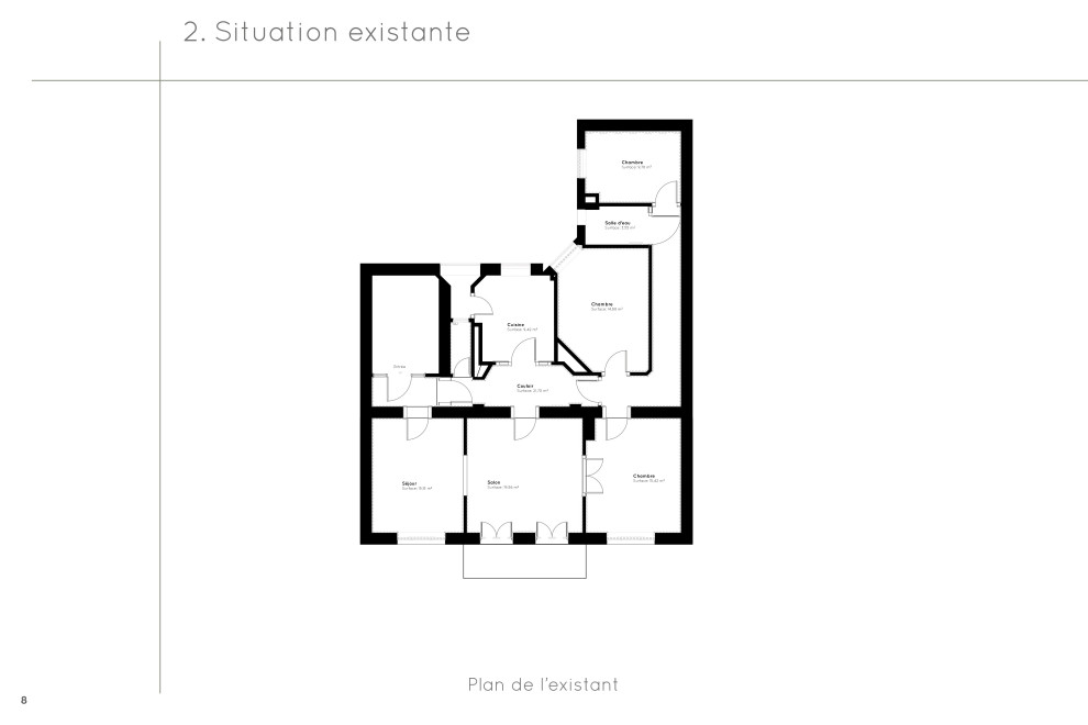 Appartement C - Plan de l'existant