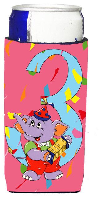 Happy 3rd Birthday Age 3 Michelob Ultra Beverage Insulators Slim