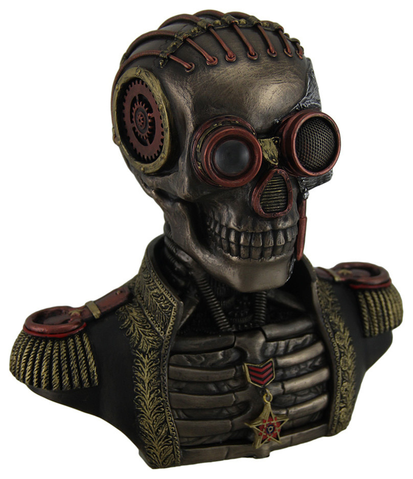 Steampunk Submarine Vs Octopus Trinket Box Statue