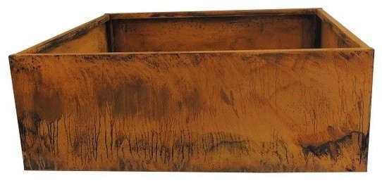 Nice Corten Square Corten 40 X40 Modern Outdoor Pots And Planters By Nice Planter Houzz