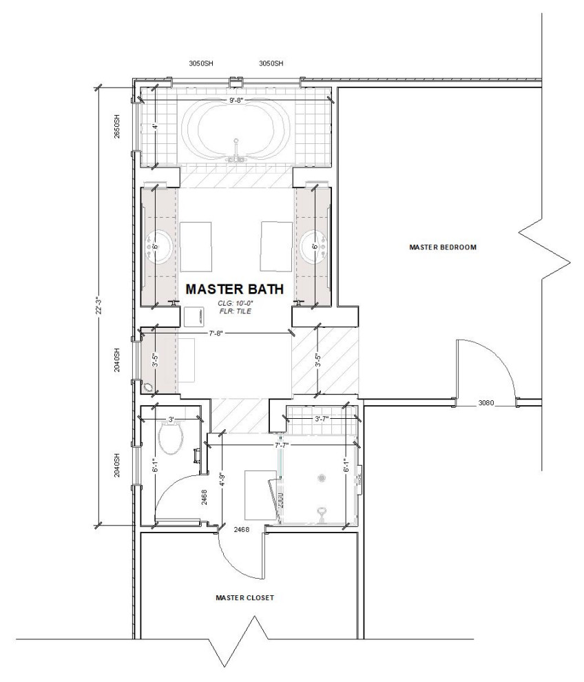 Walden Glen Master Bath Floor Plans