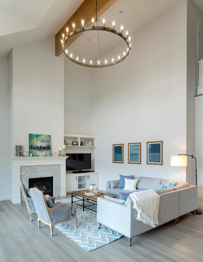 Inspiration for a transitional living room remodel in Seattle