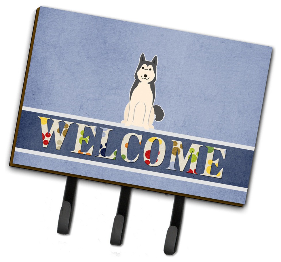 West Siberian Laika Spitz Welcome Leash Key Holder Contemporary Wall Hooks By The Store