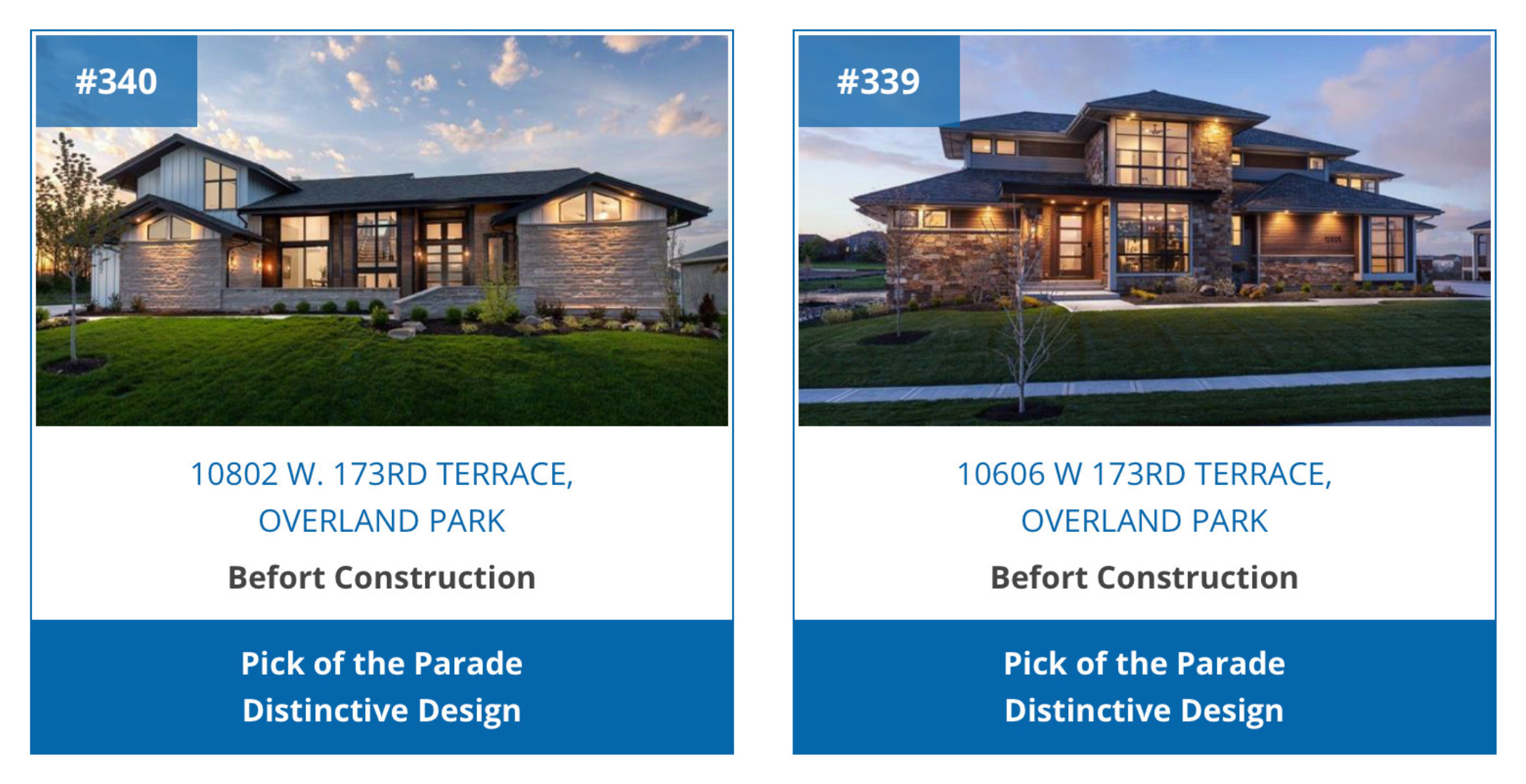 "Pick of the Parade" for the KC Parade of Homes Spring 2020