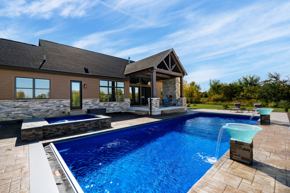 Mountain style pool photo in Cincinnati