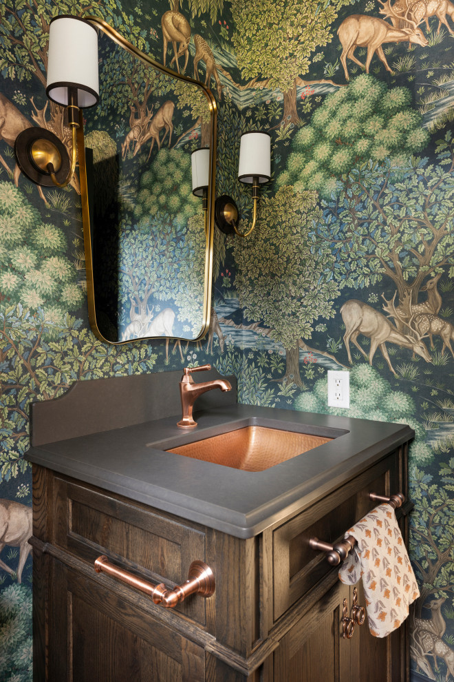 Rustic Moody Power Room - Farmhouse - Powder Room - Minneapolis - by ...