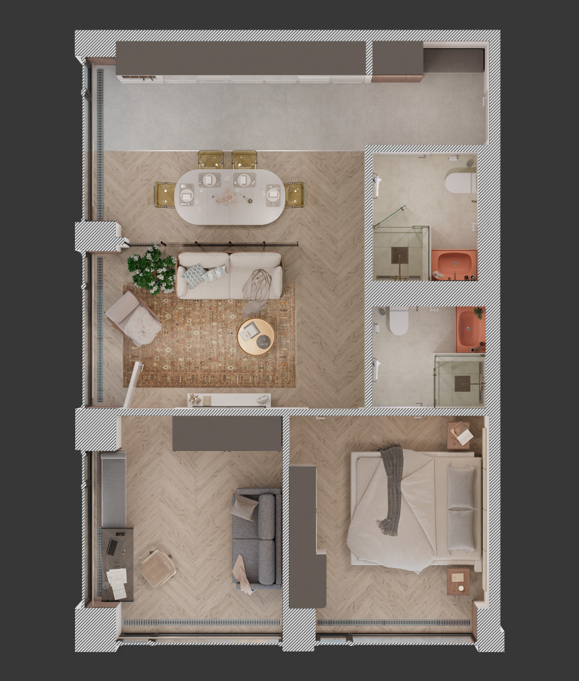 Дизайн квартиры бизнес класса в ЖК  Symphony 34, MR Group