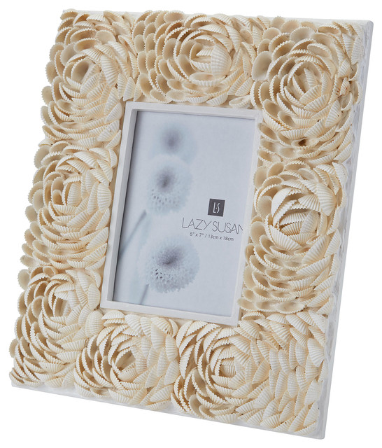 Natural Shell Flower Pattern 5 x7-Inch Frame