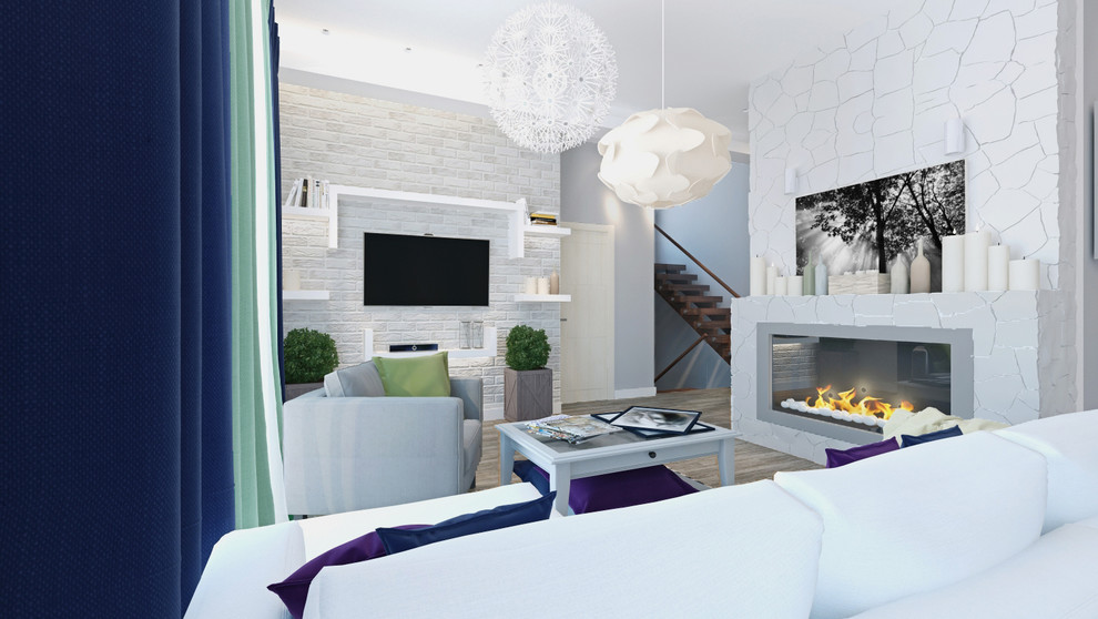 Проект интерьера для 3х-этажного дома в Ленинградской области