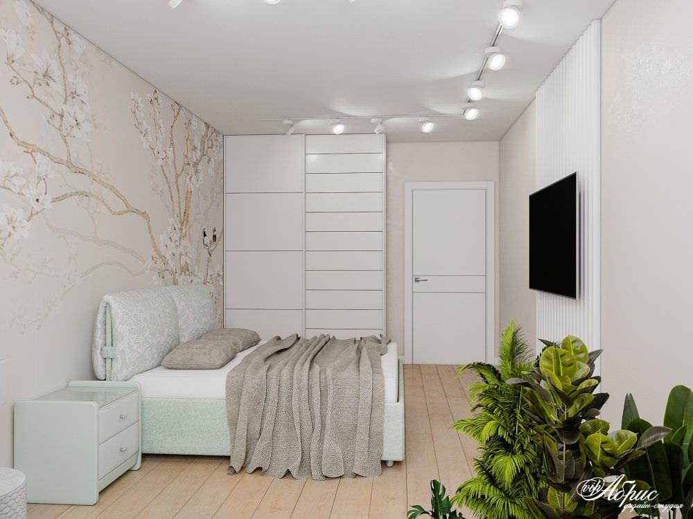 Дизайн двухкомнатной квартиры с совмещенной кухней-гостиной (ул.Кольцевая)