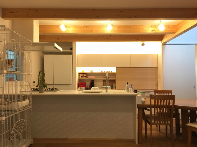 若葉町の住宅 shabby-chic-style-kueche