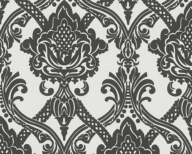 B&W 3, Black and White Look Wallpaper Roll, Modern Wall Decor Accent
