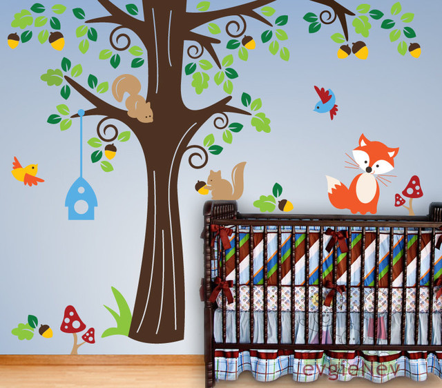 Forest Animals Wall Decals - Eclectic - Wall Decals - by Evgie Inc