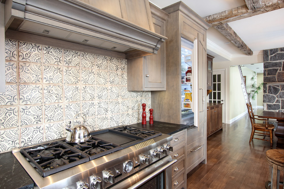 Example of a mountain style kitchen design in Philadelphia