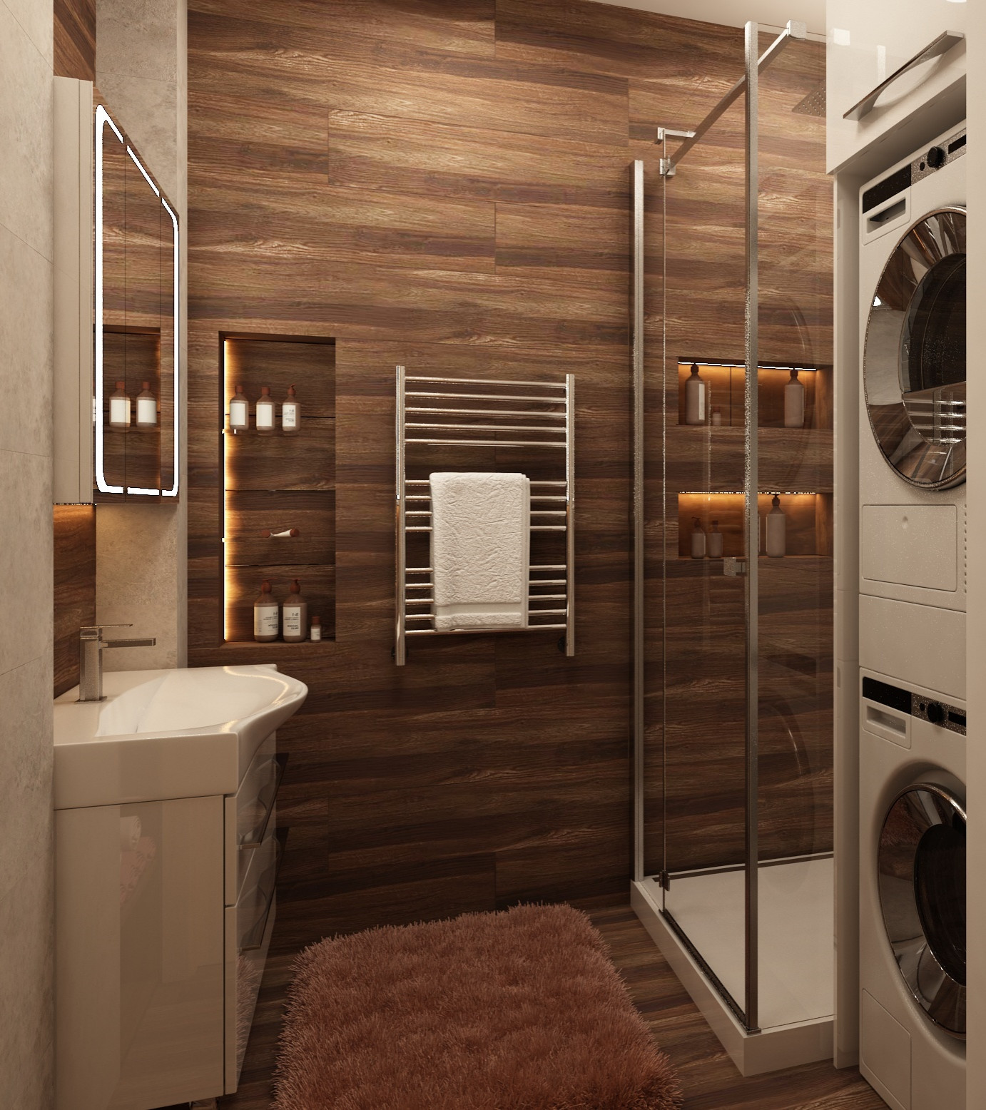 Ванная комната. Вид от входной двери