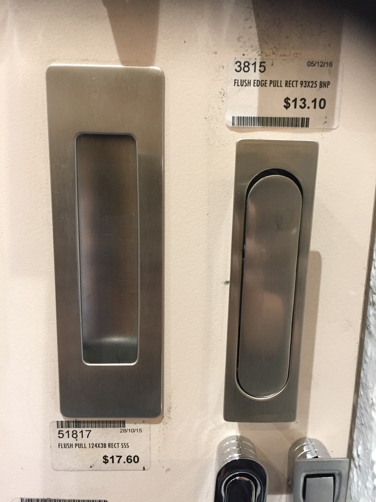 Cavity slider flush pulls... one side of door or both?? Houzz AU