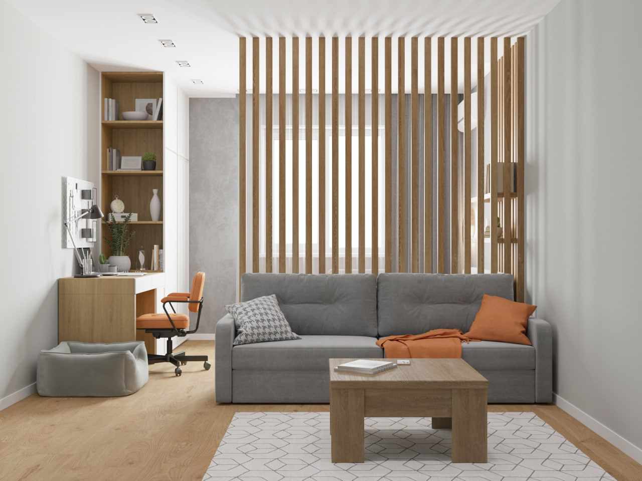 Спальня-гостиная для молодой пары