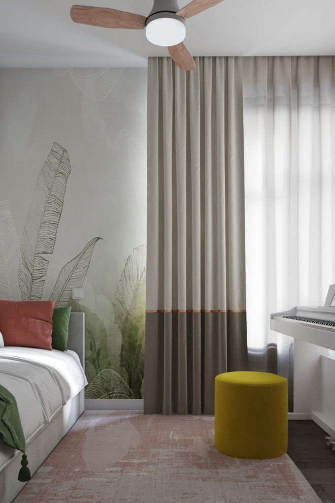 ЖК Серебряный парк, современный интерьер с элементами Эко-стиля