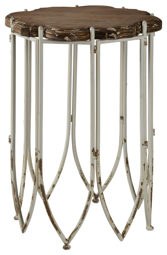 Carol Side Table, W20.5"xD20.5"xH29" Farmhouse Side Tables And End