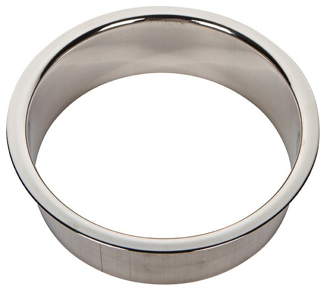 6" Dia. X 2" Deep Stainless Steel Trash Grommet Contemporary Trash And Recycling Accessories