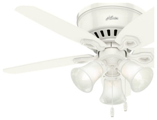 Hunter Fan Company 42 Builder Low Profile Ceiling With Light Traditional Fans By Houzz - Low Profile Ceiling Fan No Light Menards