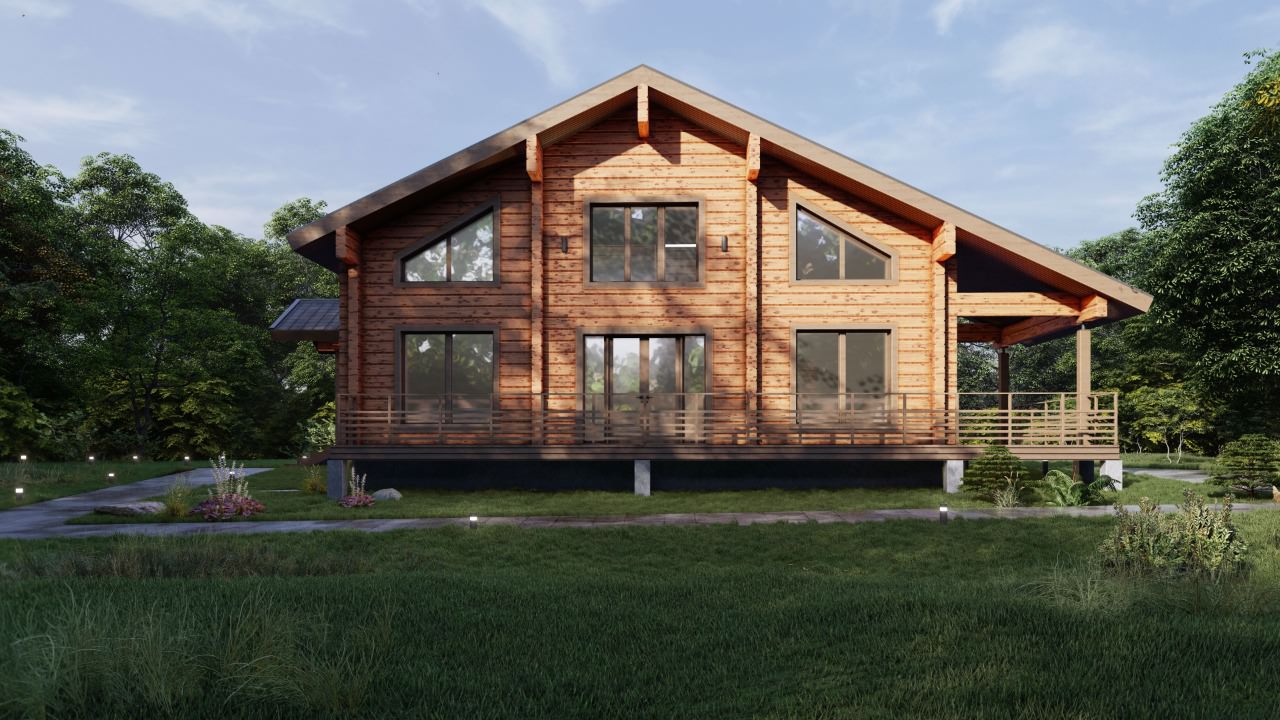 Загородный дом из бруса