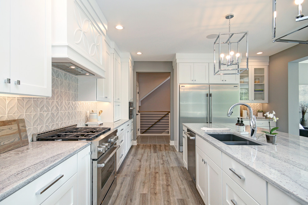 Example of a transitional kitchen design in Grand Rapids
