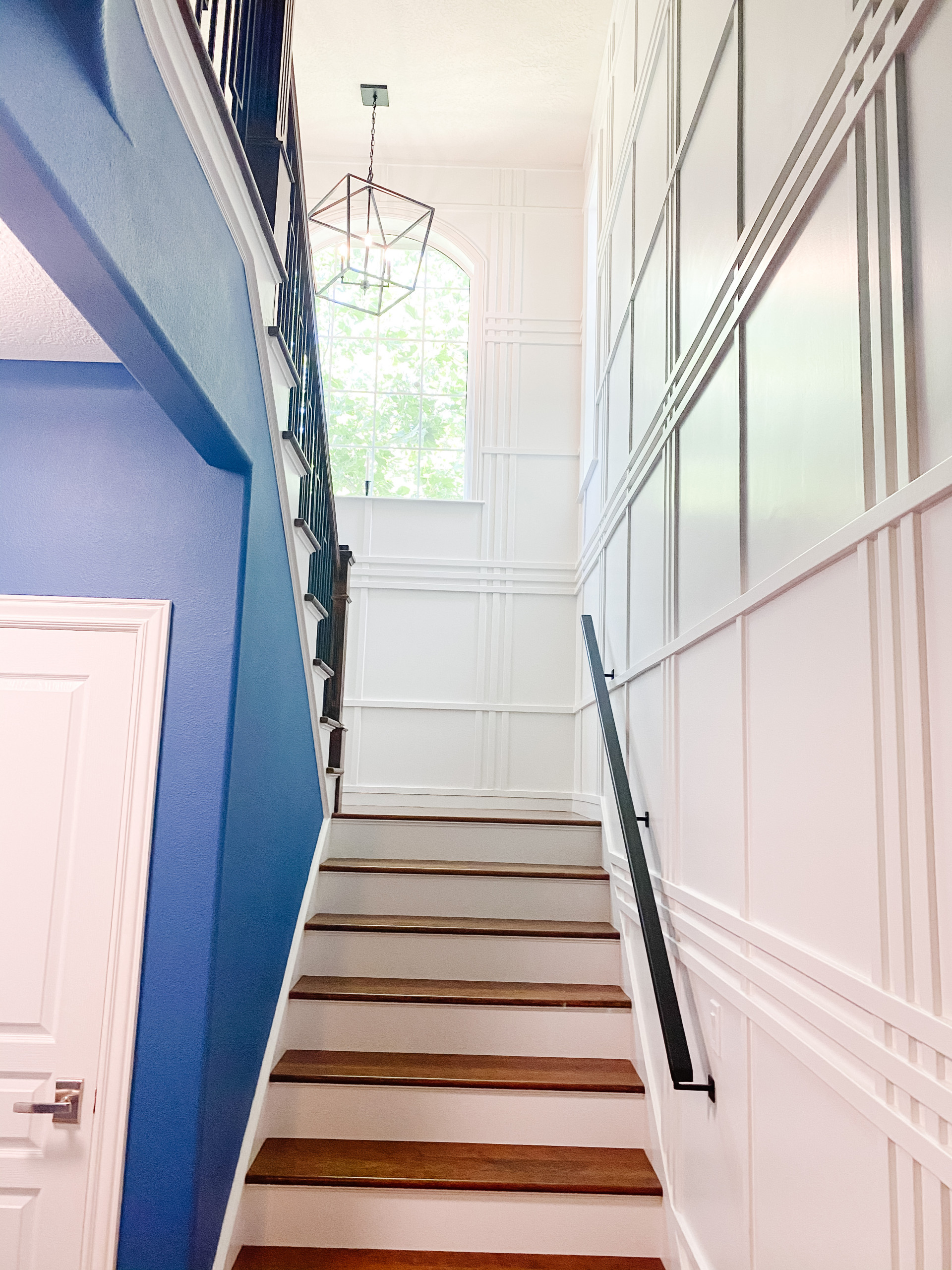 Custom Millwork in stairway