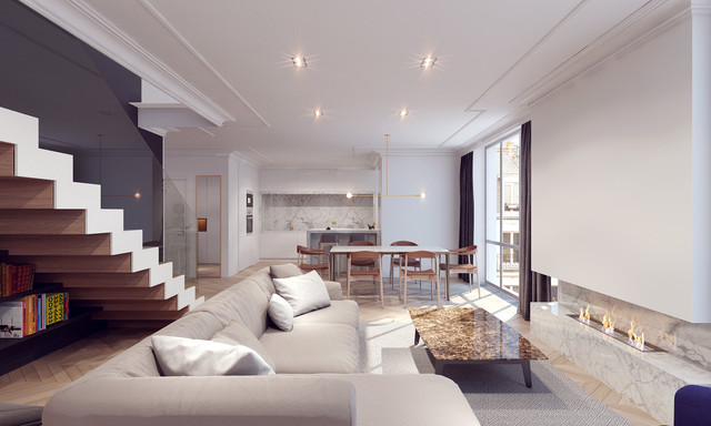 Hauts-de-Seine modern-wohnzimmer