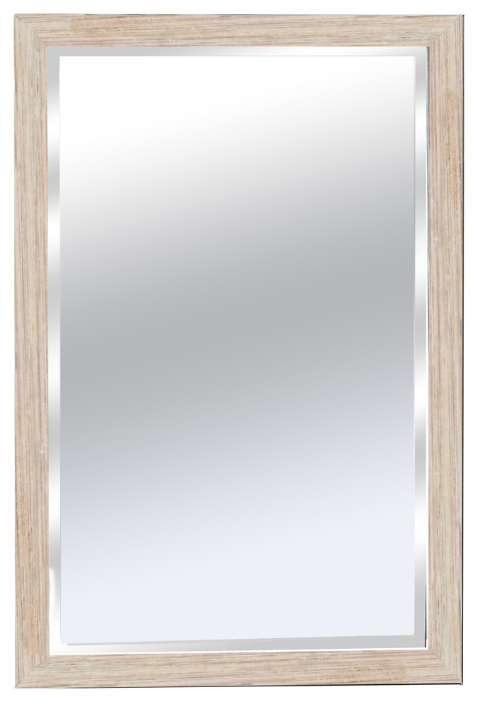 Solid Bamboo Wood Framed Wall Mirror, Dressing Mirror 24"x36