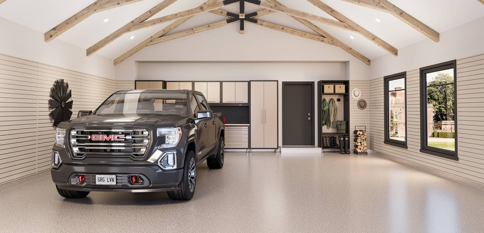 Photo of a contemporary garage in Vancouver.
