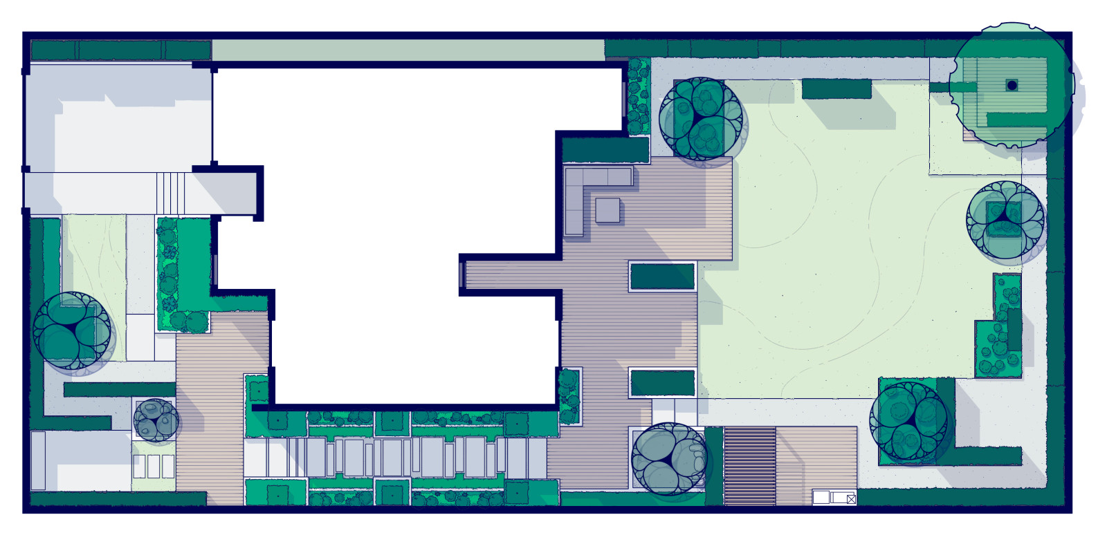 Эскизный проект ландшафтного дизайна.