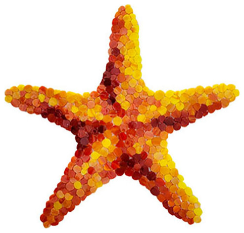 Starfish Glass Pool Mosaic (10" X 10")