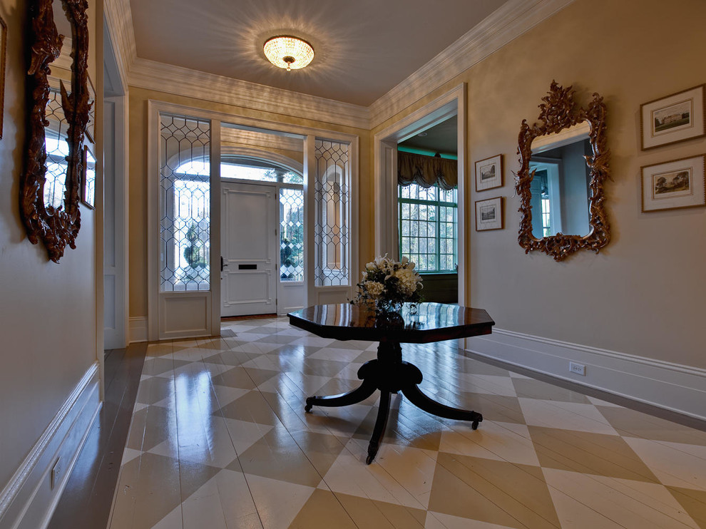Traditional entryway in Charlotte.