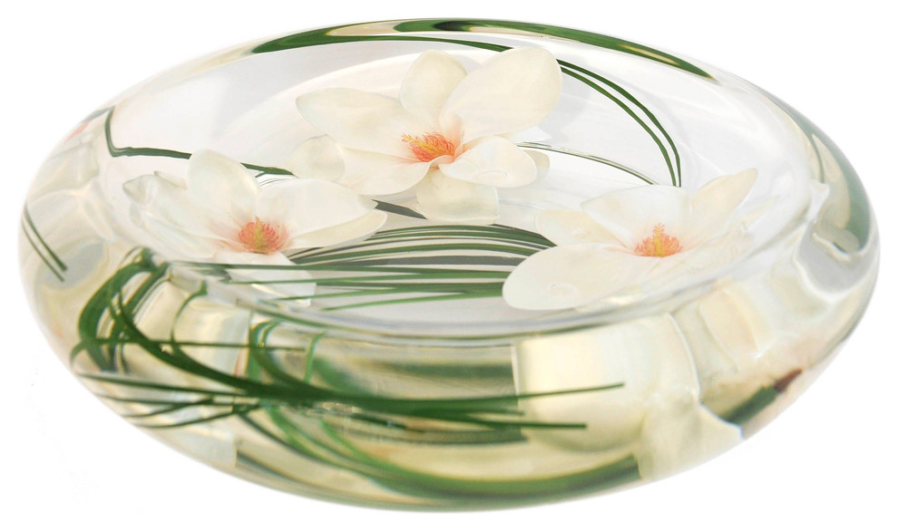 Glass Flower Bowl Contemporary Decorative Bowls by Emilio Robba