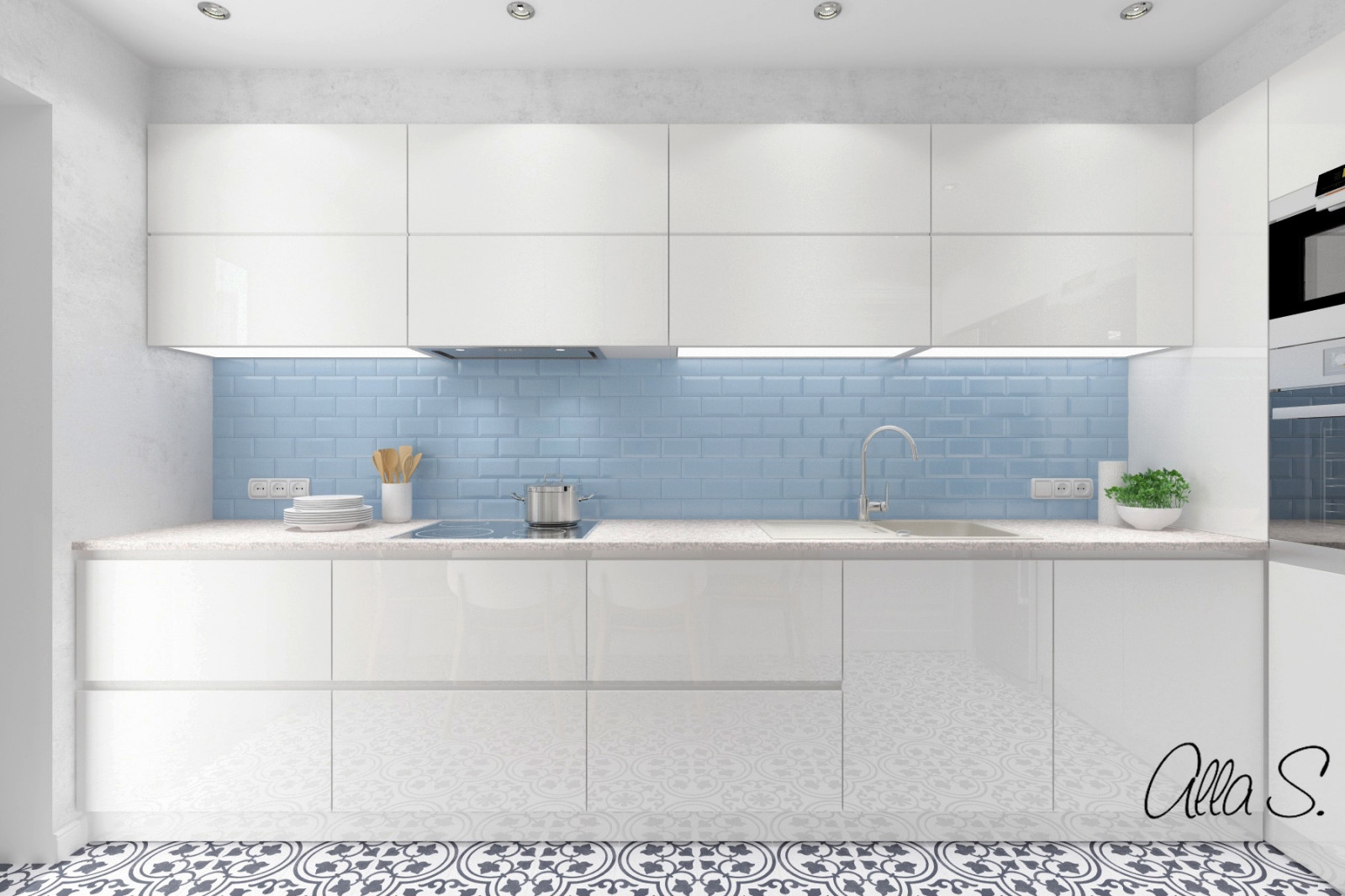 Кухня белая