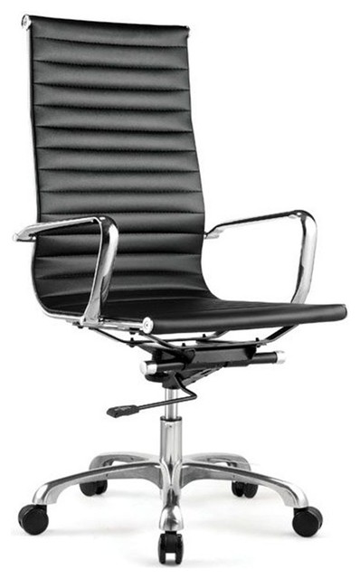 Modern Conference Office Chair High Back - Black