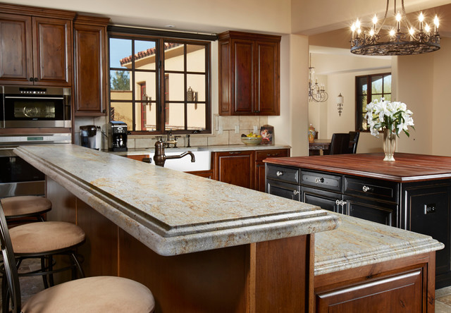 River Gold Granite Modern Kitchen Phoenix By Arizona Tile