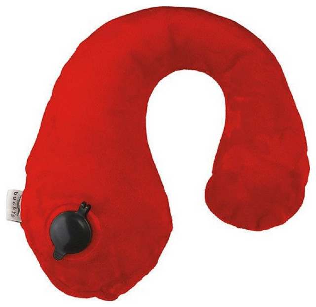 Bucky Gusto Neck Pillow, Flame Contemporary Bed Pillows by