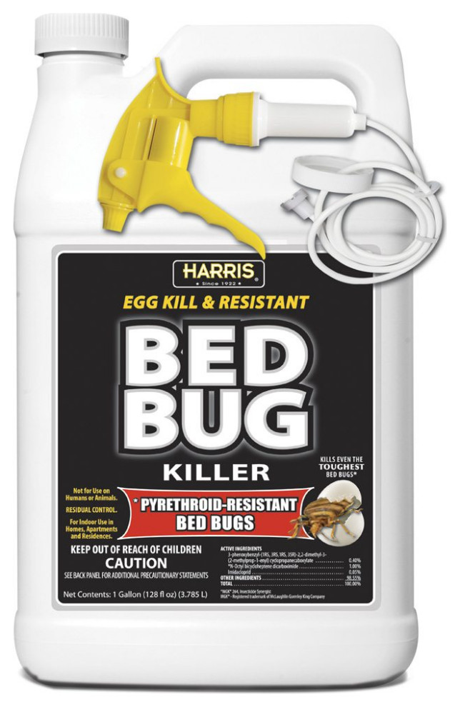 Harris BLKBB-128 Egg Kill and Pyrethroid-Resistant Bed Bug Killer, 1-Gallon