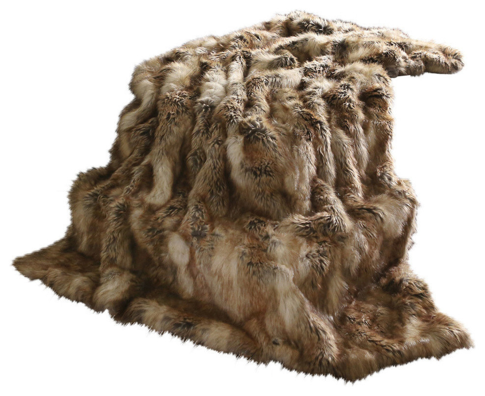 Large Faux Fur Rabbit Fur Blanket Sofa Bed Throw Over Blanket Fox Fur Cosy