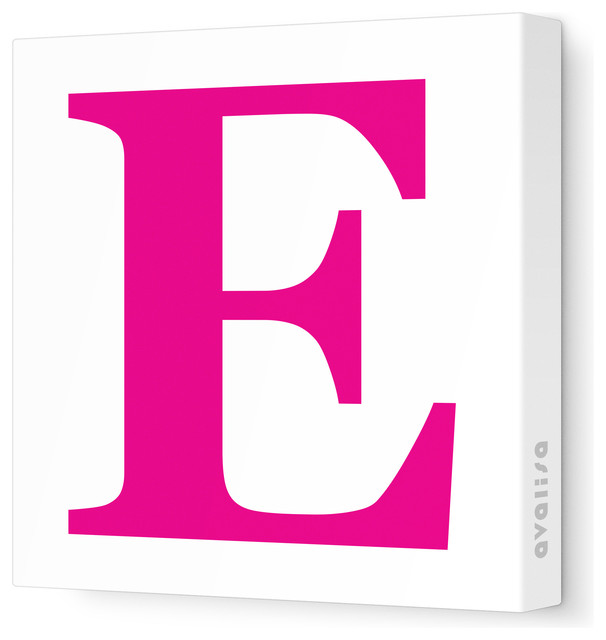 Avalisa Design Letter - Upper Case 'E' Stretched Wall Art - Prints And ...