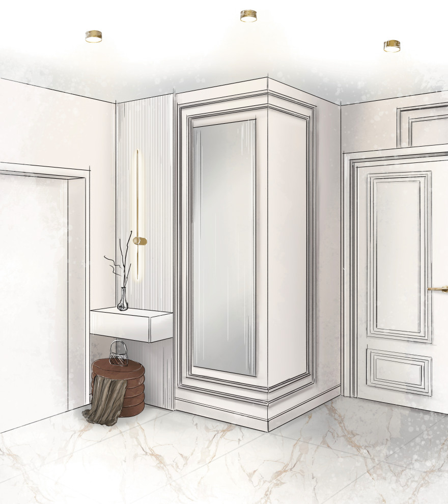 Дизайн-проект прихожей/ ЖК Городские истории