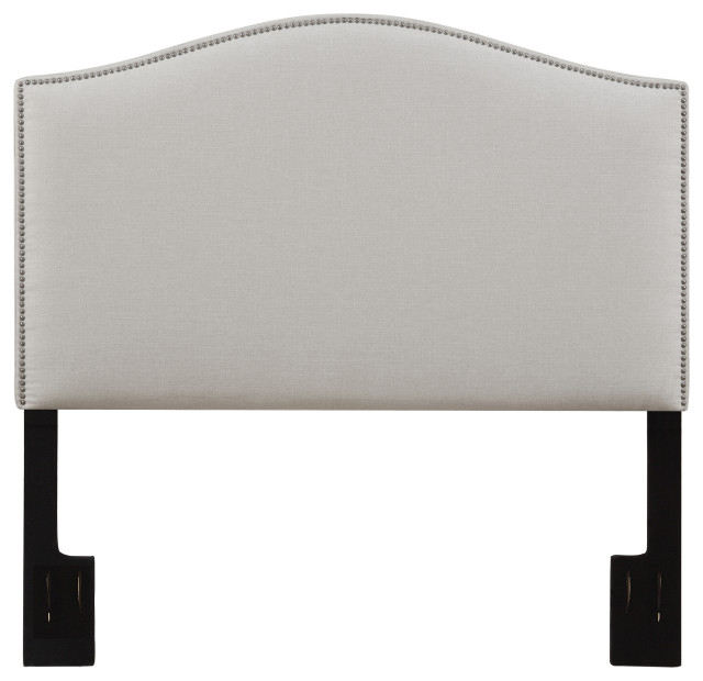 CaliforniaKing Upholstered Headboard, Linen Transitional Headboards by Homesquare