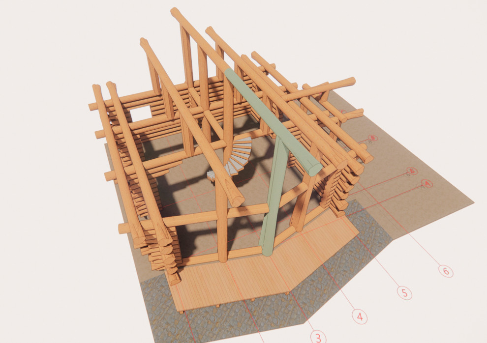Жилой дом 122 кв.м из бревна
