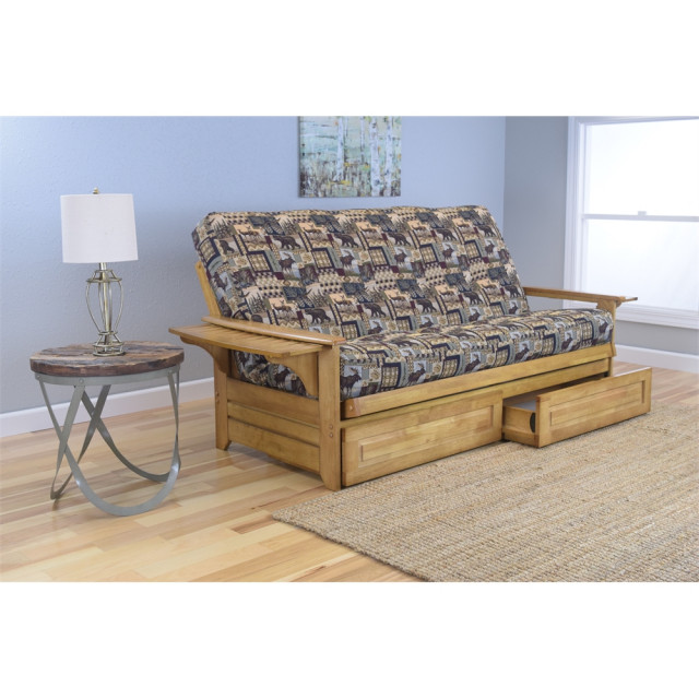 Phoenix FrameButternut FinishPeter'S Cabin MattressStorage Drawers